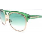 Gucci 4241 occhiali da sole donna Made in Italy colore verde trasparente oro