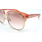 Gucci 4241 occhiali da sole donna Made in Italy colore rosa trasparente oro