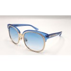 Gucci 4241 occhiali da sole donna Made in Italy colore cobalto trasparente oro