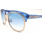 Gucci 4241 occhiali da sole donna Made in Italy colore cobalto trasparente oro